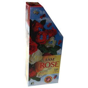Madd Capp Games I Am Rose 350 Piece Flower Shaped Jigsaw Puzzle Garden 22x22 NEW